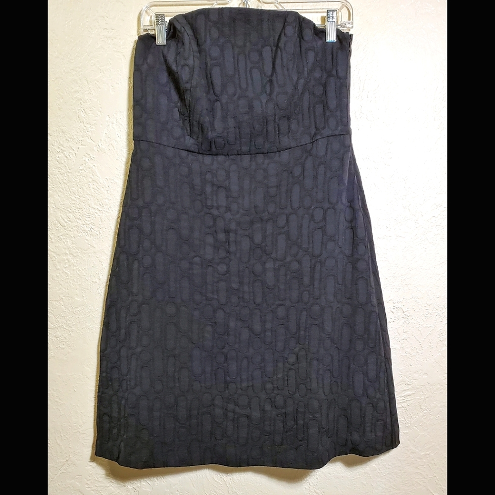 The Limited - Black Strapless Jacquard Dress